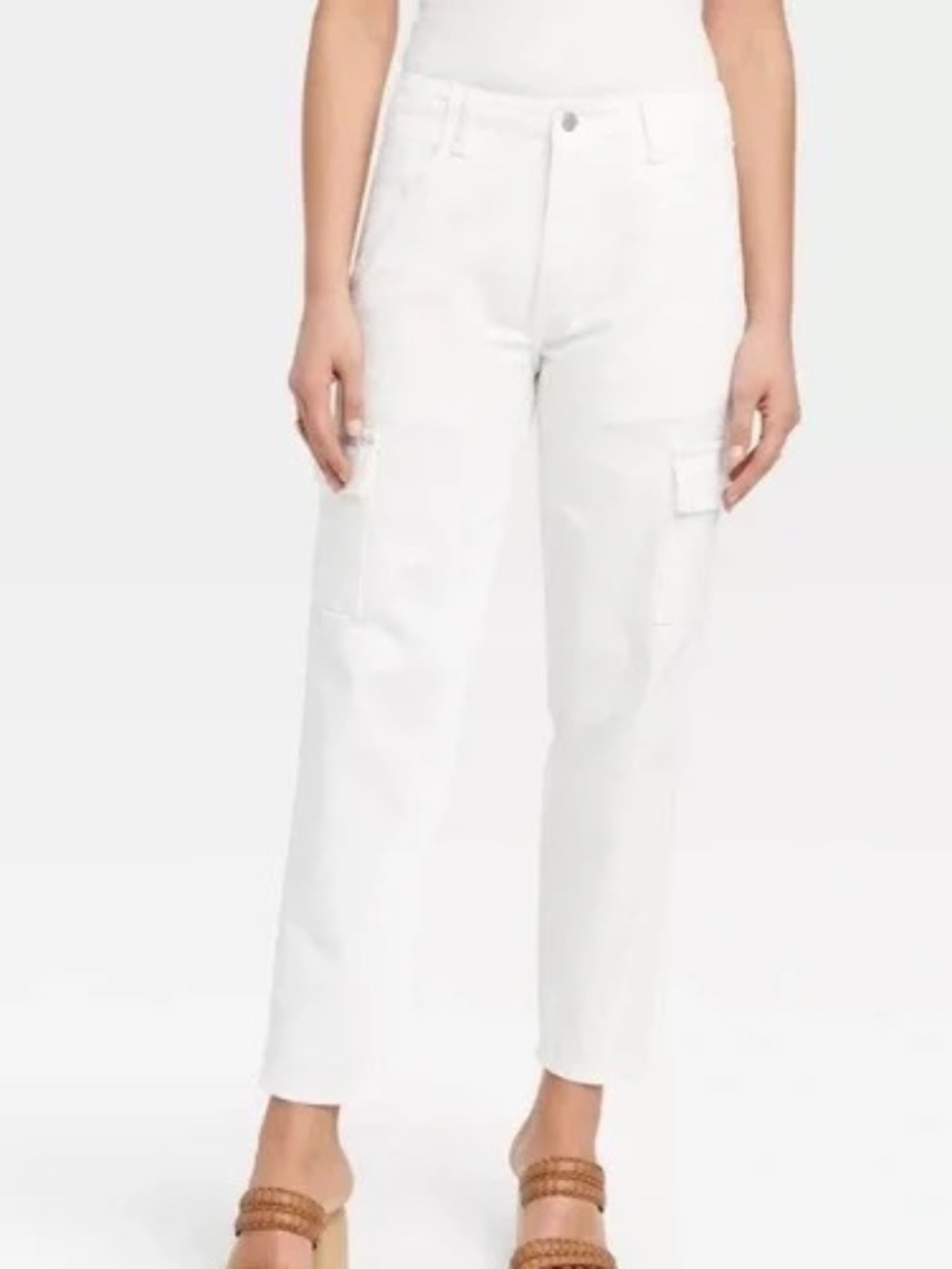 White Cargo Jeans